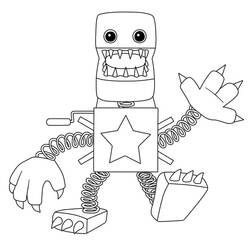 Coloriage Boxy Boo debout avec des membres à ressort