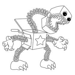 Coloriage Boxy Boo debout sur des jambes à ressorts