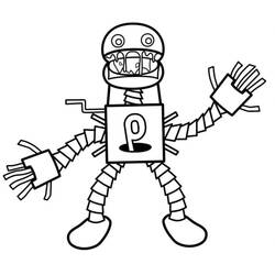 Coloriage Boxy Boo bras levés