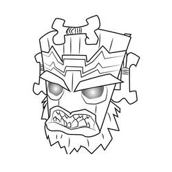 Coloriage Uka Uka au masque féroce