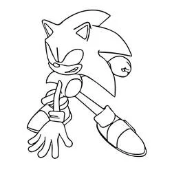 Coloriage Dark Sonic en pleine course