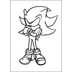Coloriage Dark Sonic debout les bras croisés