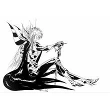 Coloriage Final Fantasy guerrier sombre assis avec épée