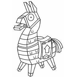 Coloriage Lama-piñata de Fortnite