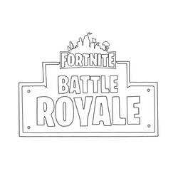 Coloriage Plaque du logo Fortnite Battle Royale