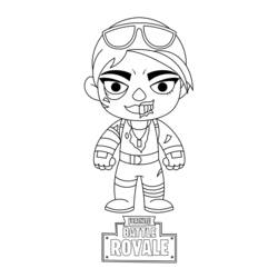Coloriage Fortnite skin zombie debout sur un socle
