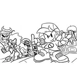 Friday Night Funkin - Coloriages gratuits à imprimer
