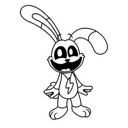 Coloriage Hoppy Hopscotch souriant avec ses grandes oreilles
