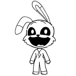 Coloriage Hoppy Hopscotch souriant largement