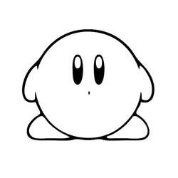 Coloriage Kirby tout rond Coloriage Kirby tout rond