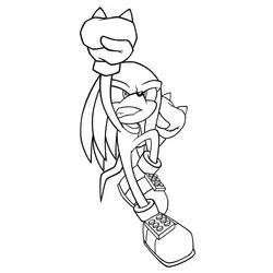 Coloriage Knuckles en colère