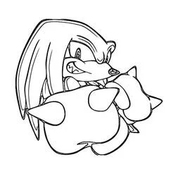 Coloriage Knuckles serrant les poings avec colère