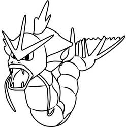 Coloriage Léviator montrant ses crocs