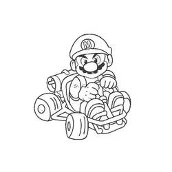 Coloriage Mario déterminé coiffé de sa casquette au logo M