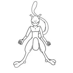 Mewtwo - Coloriages gratuits à imprimer