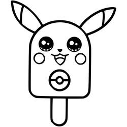 Coloriage Pikachu glace à colorier