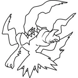 Coloriage Darkrai aux tentacules fumantes