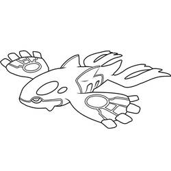 Coloriage Kyogre nageant dans l'océan