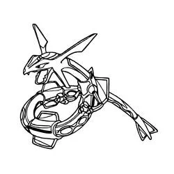 Rayquaza - Coloriages gratuits à imprimer