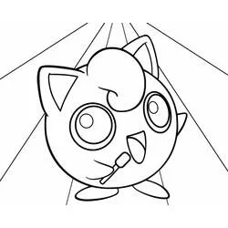Coloriage Rondoudou qui chante avec un micro