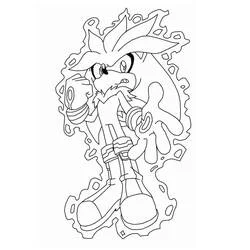 Coloriage Silver Sonic en pose dynamique Coloriage Silver Sonic en pose dynamique