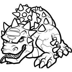 Coloriage Créature rocheuse hérissée de pointes façon Skylanders
