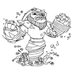 Coloriage Skylanders personnage aux poings de pierre
