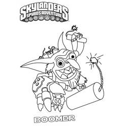 Coloriage Boomer le gremlin Skylanders avec de la dynamite