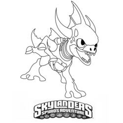 Coloriage Zap le monstre dragon des Skylanders