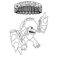 Coloriage Terrafin prêt au combat dans Skylanders
