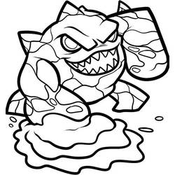 Coloriage Eruptor debout dans une flaque de lave