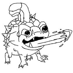 Coloriage Skylanders créature à la longue langue