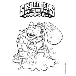 Coloriage Eruptor des Skylanders prêt au combat
