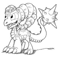 Coloriage Berserker la créature Skylanders debout
