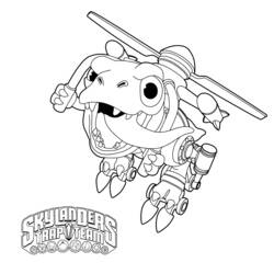 Coloriage Chopper le dinosaure hélicoptère Skylanders