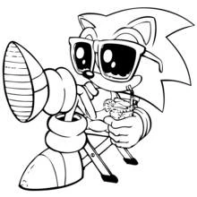 Coloriage Sonic #153824 à imprimer et colorier