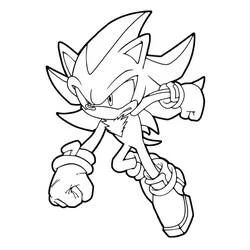 Coloriage Shadow en position de combat