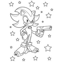 Sonic Shadow - Coloriages gratuits à imprimer