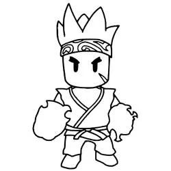 Coloriage Sensei Firefist prêt au combat