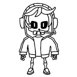 Coloriage Rip Streamer de Stumble Guys