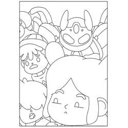 Coloriage Toca Boca personnages regroupés