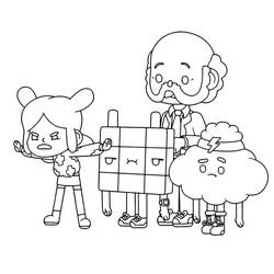 Coloriage Personnages Toca Boca réunis ensemble