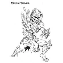 Coloriage Thrall sous une forme squelettique cristalline