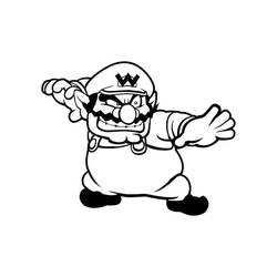 Wario - Coloriages gratuits à imprimer