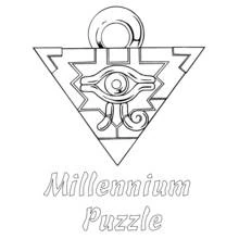 Coloriage Puzzle du Millénium en pendentif