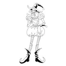 Coloriage Monstre bouffon de Yu-Gi-Oh! debout