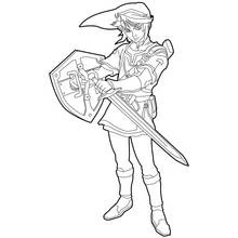 Illustration au trait Zelda (Jeux Vidéos) #113209 prête à colorier