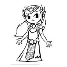 Coloriage gratuit Zelda (Jeux Vidéos) #113216 à colorier aux crayons