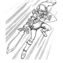 Coloriage Zelda (Jeux Vidéos) #113221, dessin gratuit prêt à imprimer