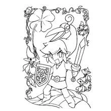 Coloriage Zelda (Jeux Vidéos) #113229, dessin gratuit prêt à imprimer